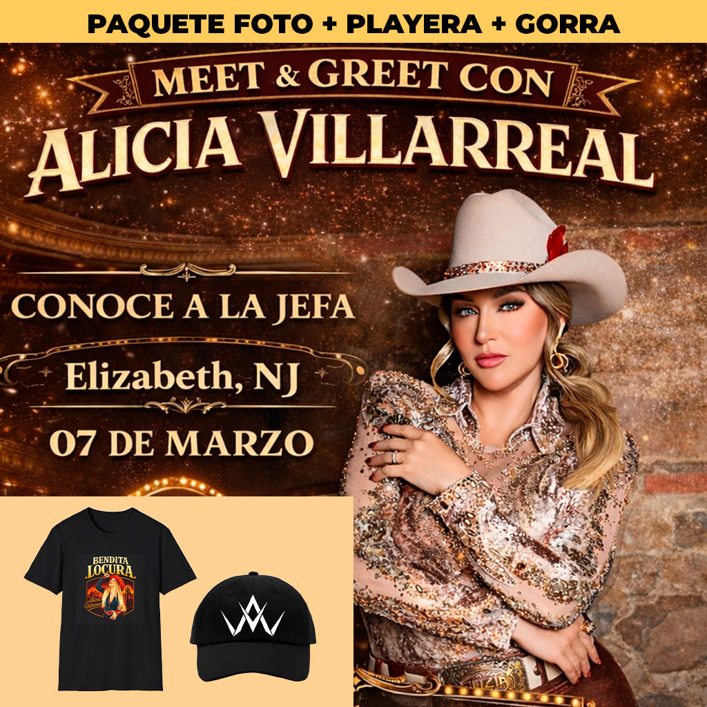 ¡FOTO CON LA JEFA! + PLAYERA + GORRA -  ELIZABETH, NJ - Alicia Villarreal